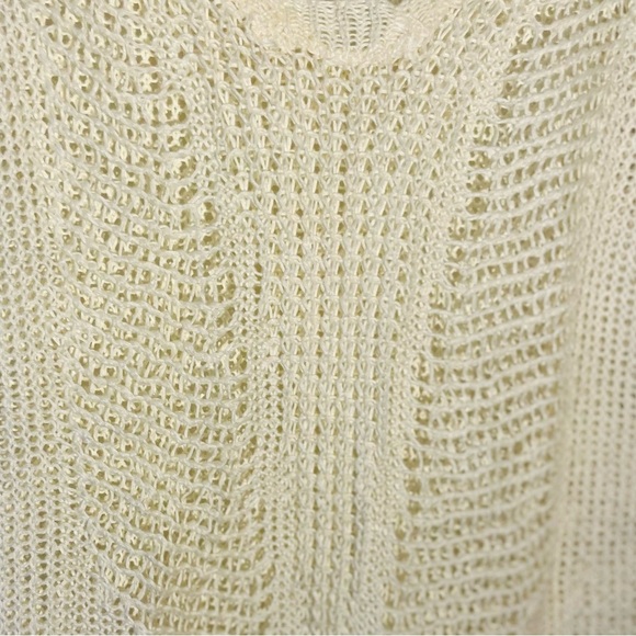 Cabi Linen Crochet Knit Sleeveless Tank Ivory Boho Beach Top Size S - Picture 3 of 9